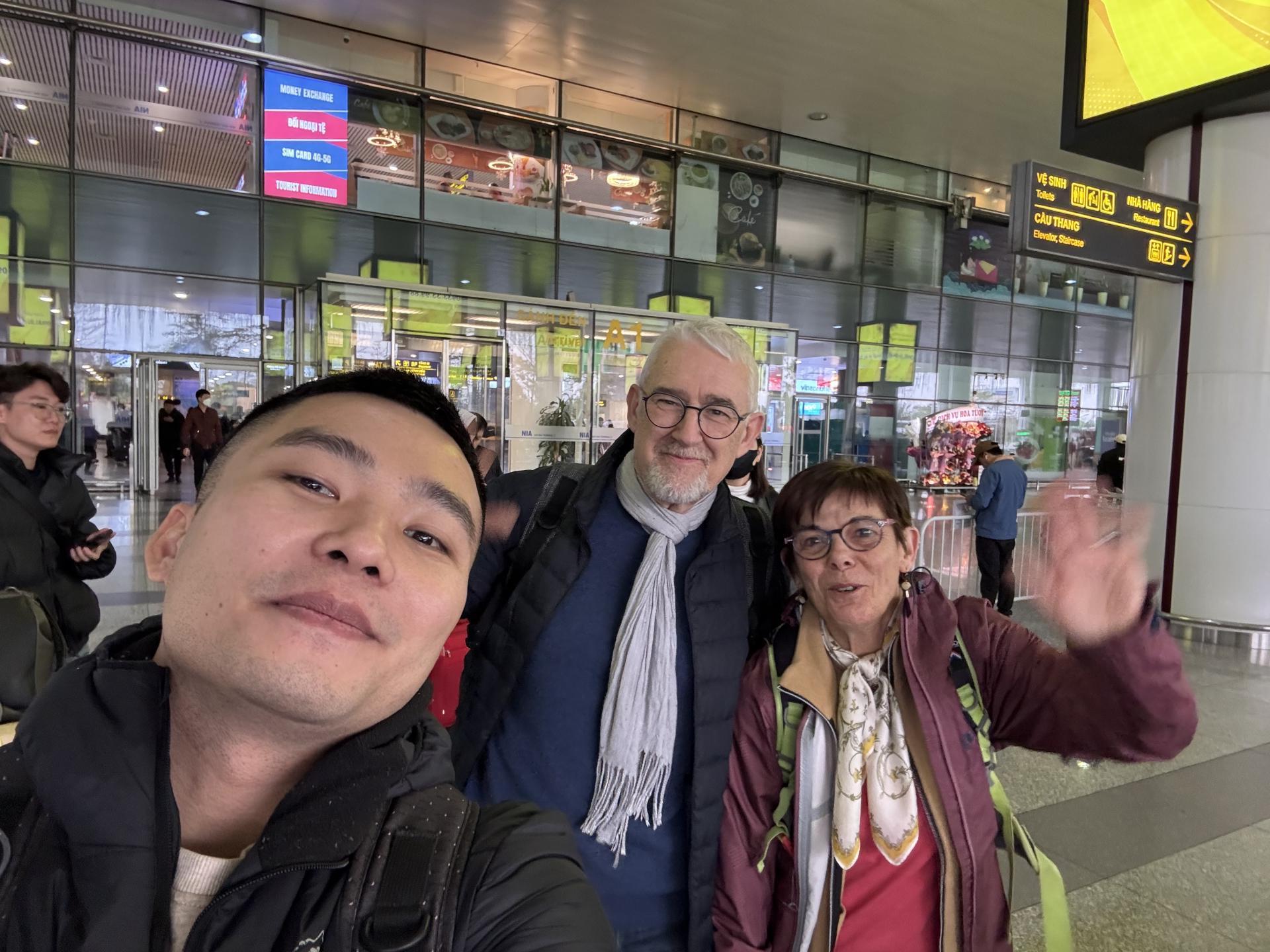 À l'aéroport de Hanoi